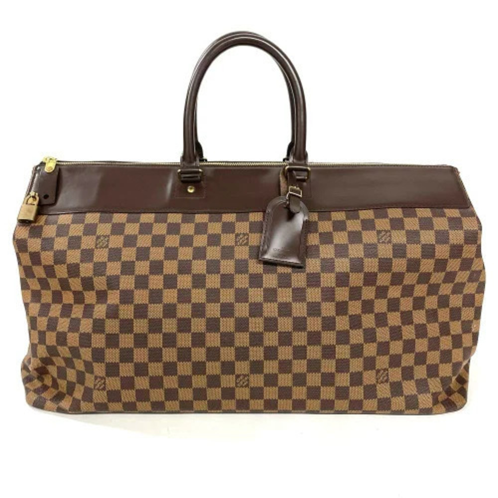 Louis Vuitton Greenwich Boston Bag Damier Ebene Brown Key